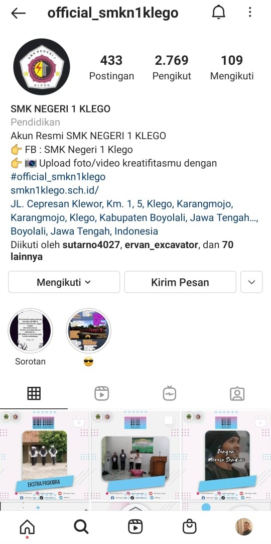 Social Media Marketing Smk Negeri 1 Klego : Meningkatkan Branding Sekolah Dan Menuju Smk Cakap Digital