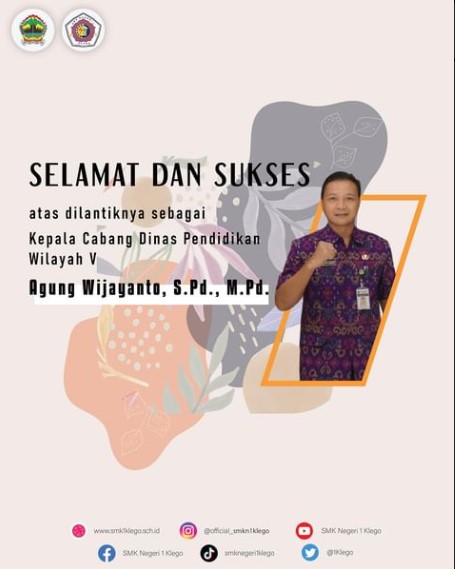 Selamat Atas Dilantiknya Sebagai Kepala Cabang Dinas Pendidikan Wilayah V