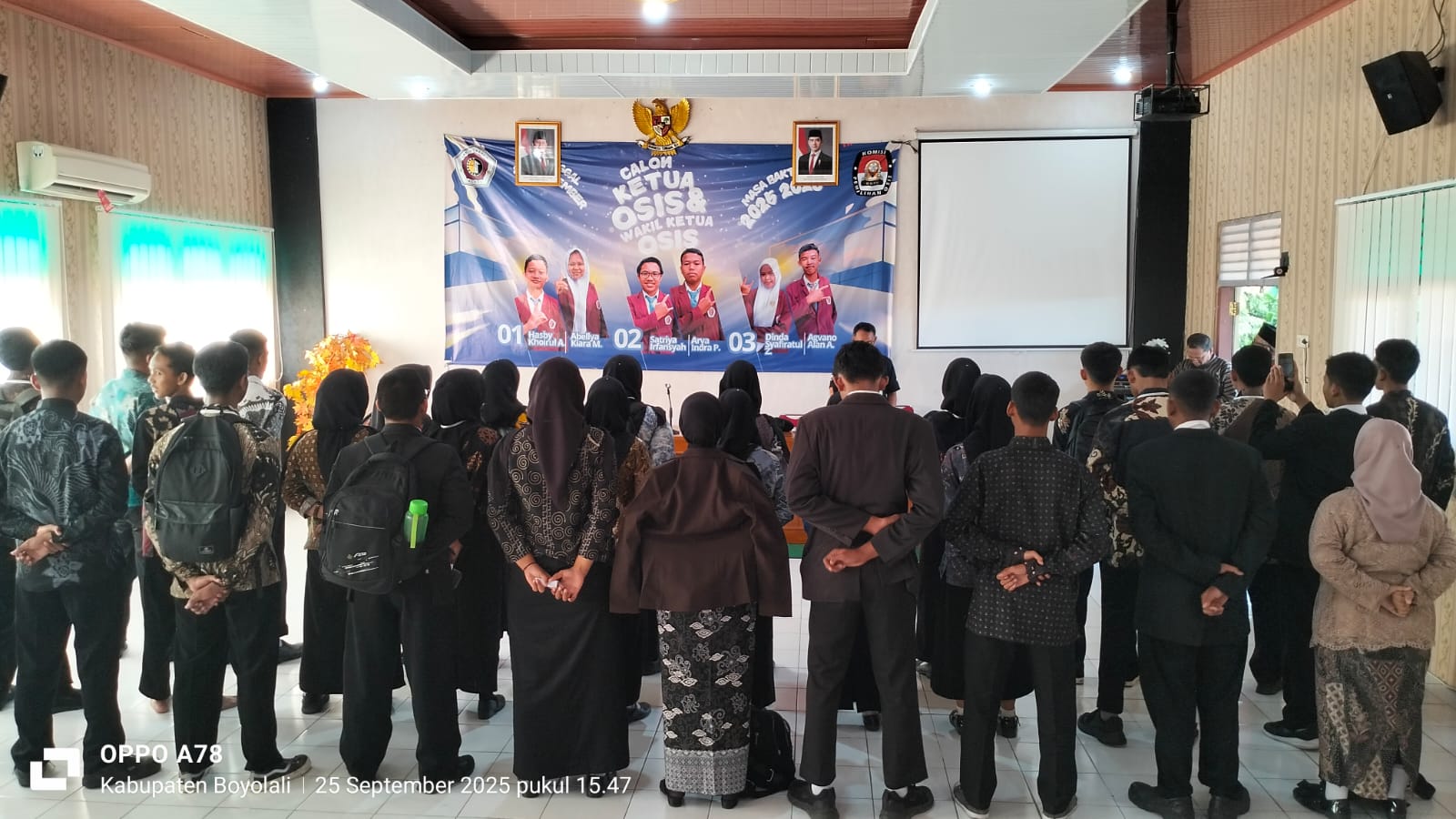 Belajar Demokrasi di SMK N 1 Klego “Pemilihan Ketua dan Wakil Ketua Osis”